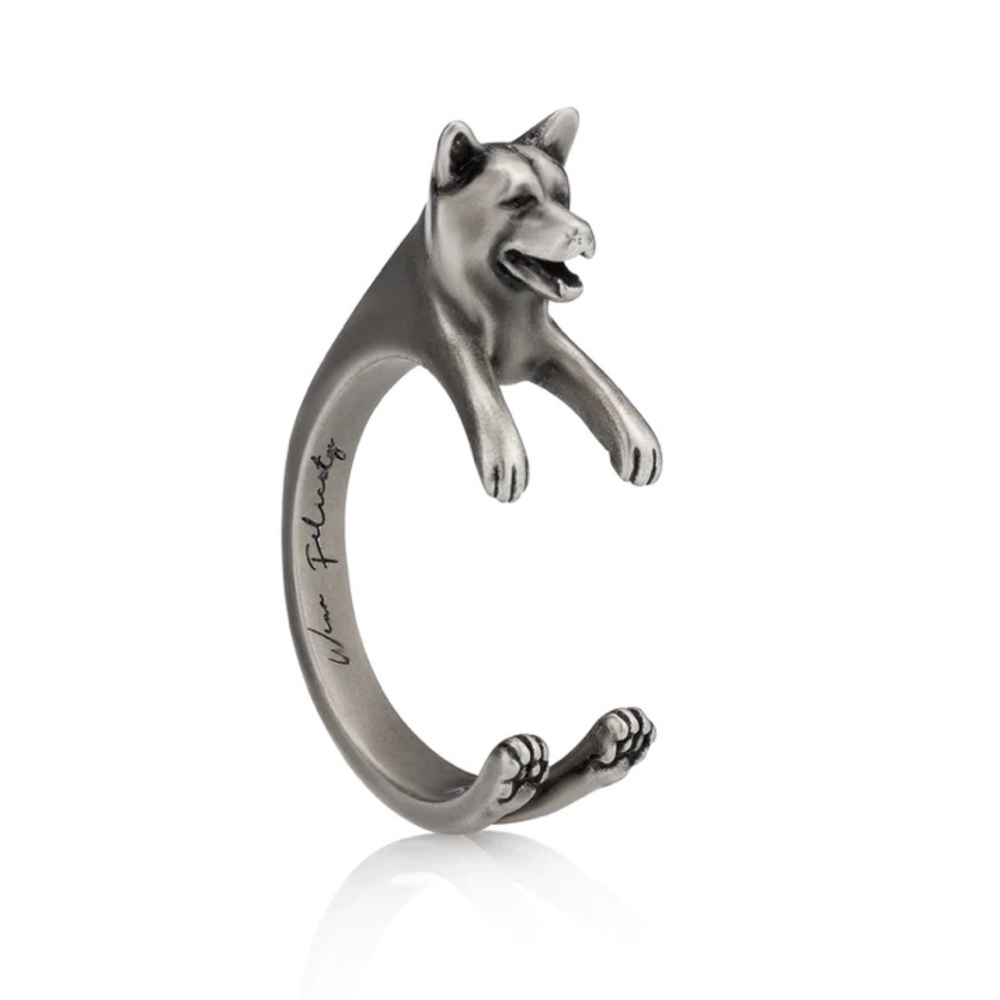 Wear Felicity shiba inu Dog Ring Adjustable Pet Owners Jewelry wrap